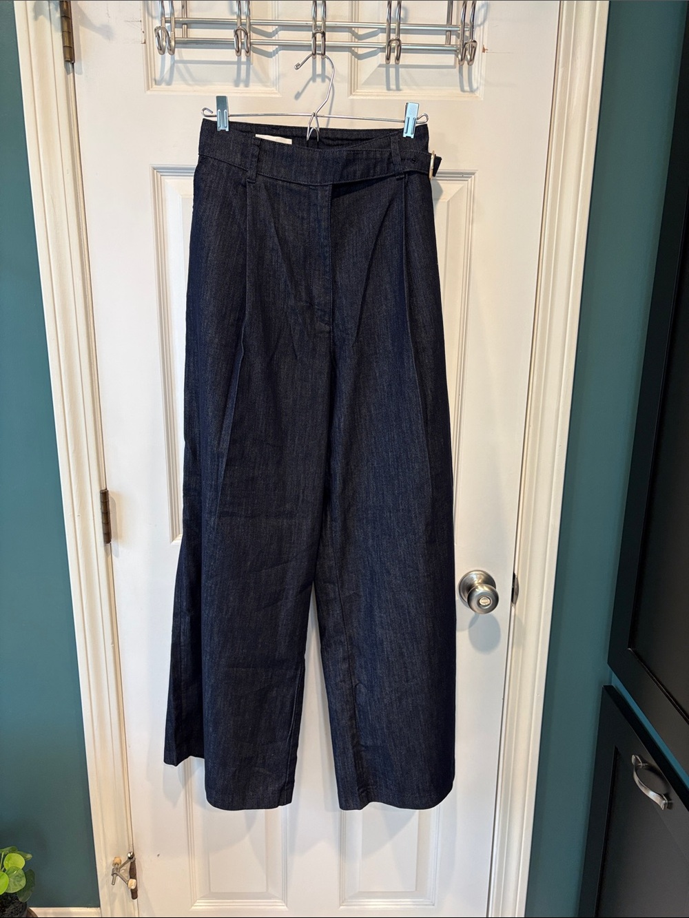 H&M Dark Indigo Wide-Leg Jeans